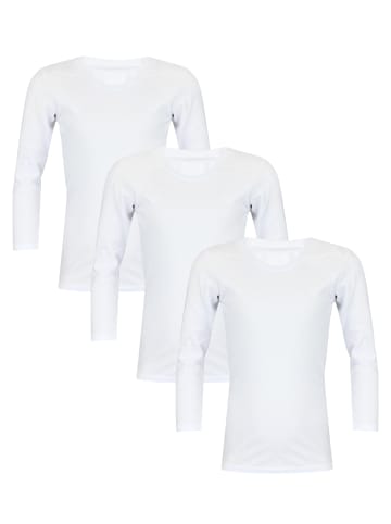 TupTam Kinder Unisex Unterhemd Langarm 3er Pack in weiß