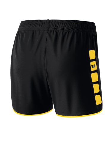 erima Classic 5-C Shorts in schwarz/gelb