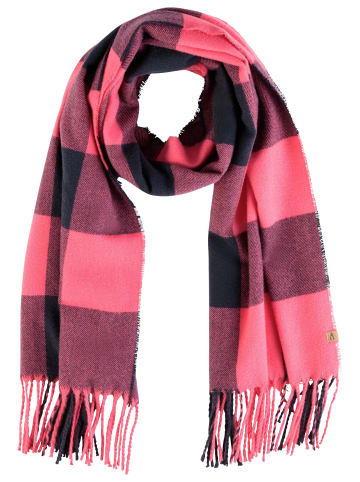 Camel Active Weicher Schal im Karomuster in Pink