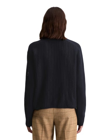 Marc O'Polo Ajour-Cardigan oversize in deep night blue