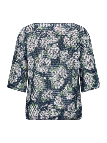 Betty Barclay Strickpullover mit Print in Dark Blue/Beige