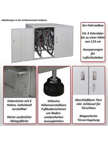 MCW 3er-Fahrradgarage P93, Anthrazit
