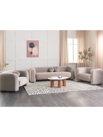 Beliani 3-tlg Sitzgruppe LEIREN in Beige