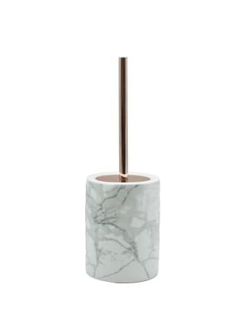 Douceur d’Intérieur WC-Bürste MARBRE, Keramik mit Marmor-Druck in Weiß, (B) 12 x (H) 12 x (L) 42 cm