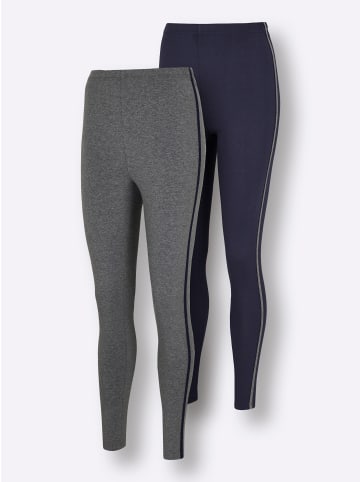 WITT WEIDEN Leggings in marine + anthrazit-meliert
