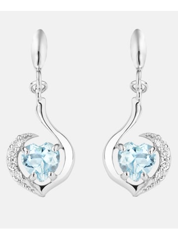 Diamant L'éternel Ohrringe aus 375 Weißgold mit 0.42 Karat Diamant mit Topas