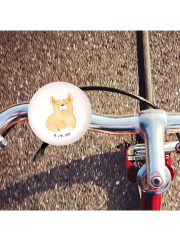 Mr. & Mrs. Panda Fahrrad Klingel Corgie ohne Spruch in Weiß
