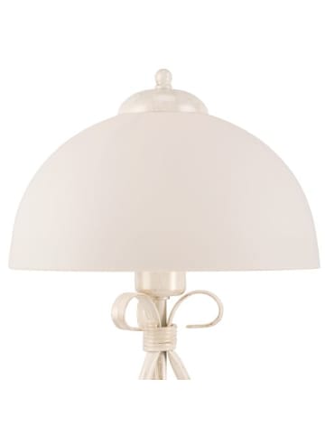 Licht-Erlebnisse Tischlampe Ø 25 x (H)43 cm in Weiß