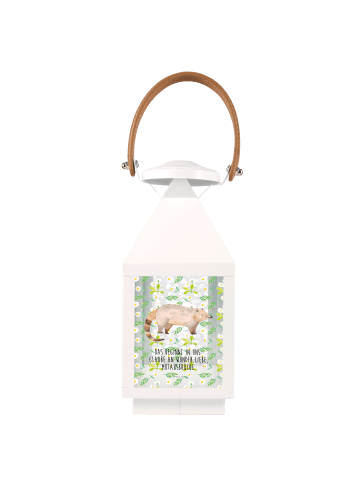 Mr. & Mrs. Panda Laterne Deko Nasenbär mit Spruch in Transparent