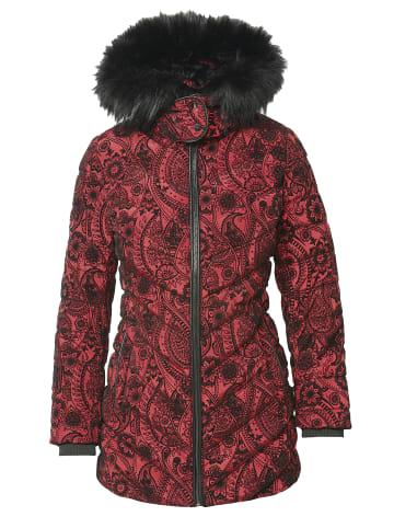 KOROSHI Gepolsterte lange Parka in rot