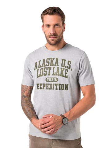 JP1880 Kurzarm T-Shirt in grau melange