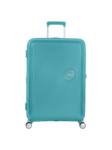 American Tourister Soundbox - 4-Rollen-Trolley 77 cm erw. (gelb) in turquoise tonic