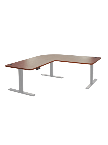 MCW Eck-Schreibtisch D40, Natur, grau