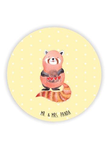 Mr. & Mrs. Panda Pinnwand Magnet Roter Panda ohne Spruch in Gelb Pastell