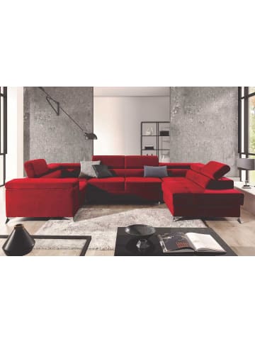 MF Design Tiya Recamiere Rechts in Rot -  (L) 342 x (B) 342 x (H) 88 cm