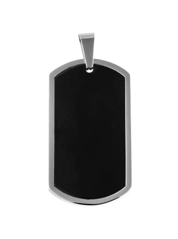 Adeliás Unisex Anhänger aus Edelstahl in schwarz