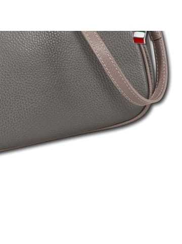 Florence Florence Schultertasche Leder grau ca. 27cm