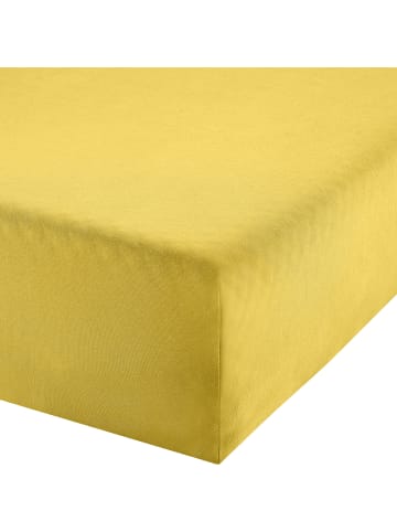 Erwin Müller Single-Jersey Boxspringbett-Spannbettlaken Freising in gelb