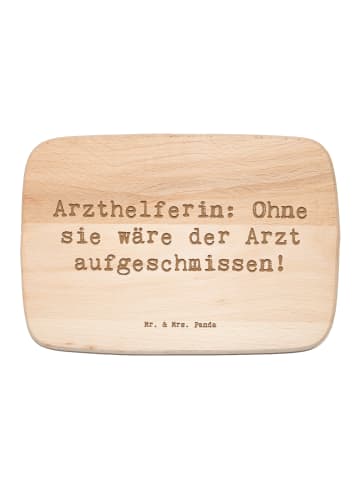 Mr. & Mrs. Panda Holzbrett Spruch Arzthelferin Herz mit Spruch in Transparent