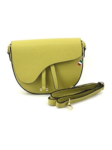 Florence Leder Schultertasche, Umhängetasche Florence Tasche gelb ca. 22cm