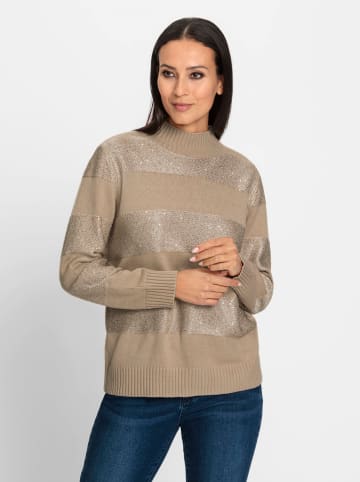 Heine Stehkragenpullover in beige