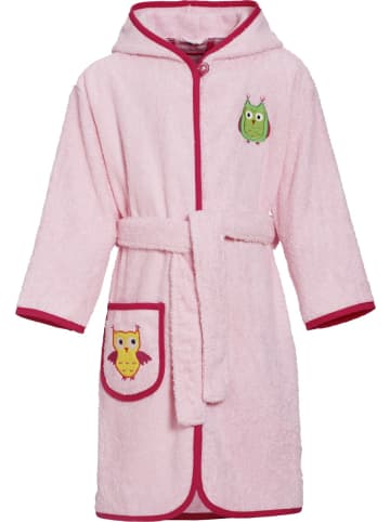 Playshoes Frottee-Bademantel Eule in Rosa