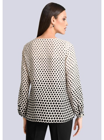 Alba Moda Bluse in leicht taillierter Passform in ecru