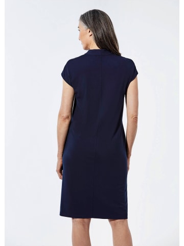 GOLDNER Kurzgröße:  Kleid Jerseykleid in marine