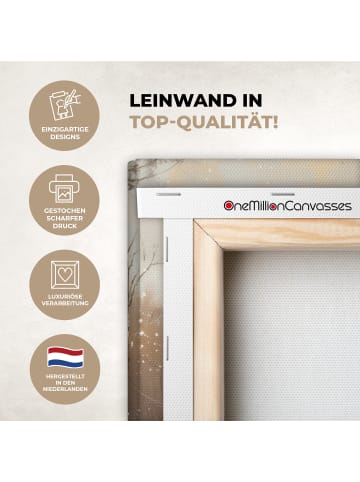 MuchoWow Leinwand Bilder Creme