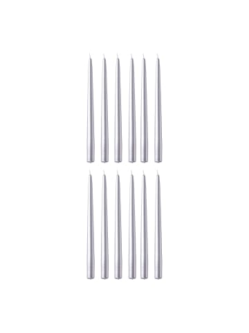 Butlers Zwillingskerze TWIN FLAME 12er-Set in Silber