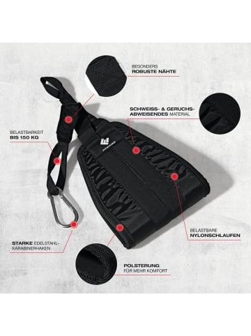 FitEngine Bauchtrainer Schlaufen schwarz Schwarz