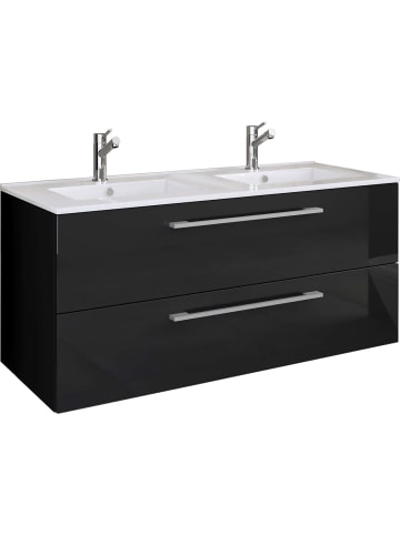 ebuy24 Waschbeckenunterschrank Budasi Schwarz 111 x 47 cm