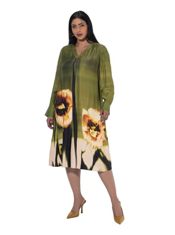 Ulla Popken Midikleid in dunkel khaki
