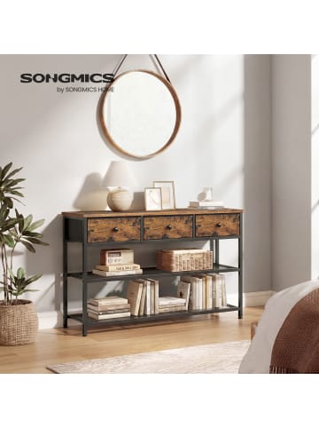 SONGMICS Konsolentisch Bellah in Vintage-Braun - (B)30 x (H)78.7 x (T)98.8 cm