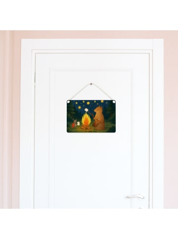 Mr. & Mrs. Panda Türschild Bär & Marienkäfer Lagerfeuer Design o... in Weiß