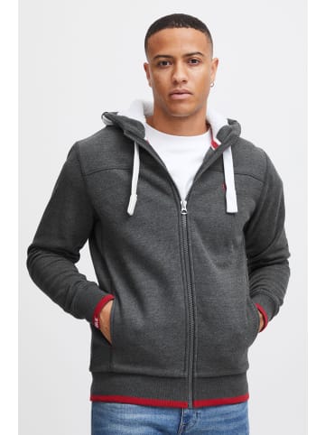 !SOLID Sweatjacke SDBenjaminZip 21102540ME Sweatshirtjacke mit gefütterter Kapuze in Grau