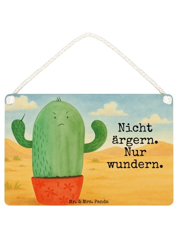 Mr. & Mrs. Panda Deko Schild Kaktus Wut Design mit Spruch in Weiß