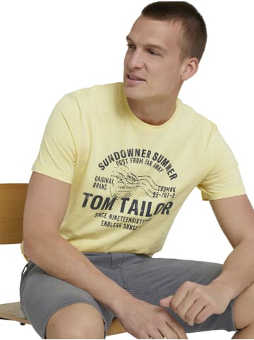 Tom Tailor Tom Tailor T-Shirt Kurzarmshirt in gelb