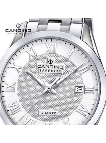 Candino Analog-Armbanduhr Candino Classic silber groß (ca. 41mm)