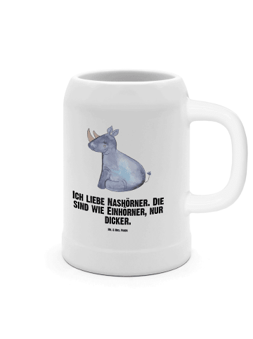 Mr. & Mrs. Panda Krug Einhorn Nashorn mit Spruch in Weiß