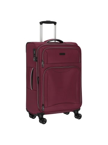 D&N Travel Line 9204 - 4-Rollen-Trolley M 66 cm erw. (schwarz) in lila