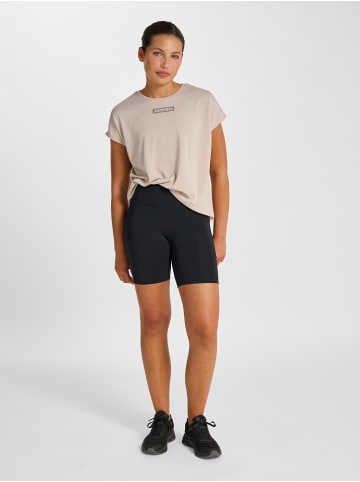 Hummel Tight Kurze Hose Hmlcourt Paddeltennis Damen in LIGHT GREY/BLACK