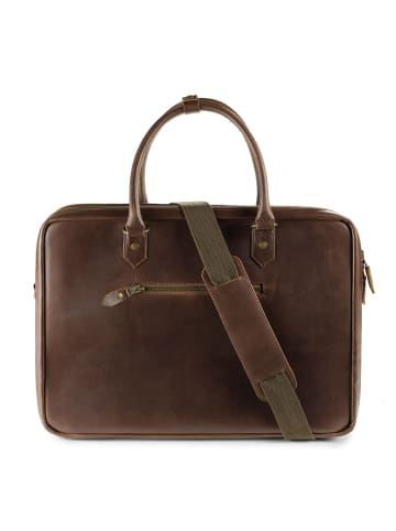 Buckle & Seam Albert Aktentasche Leder 41 cm Laptopfach in brown