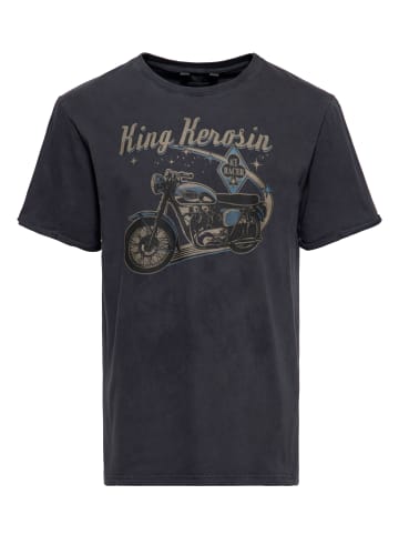 King Kerosin King Kerosin Print T-Shirt Ace Racer in schwarz