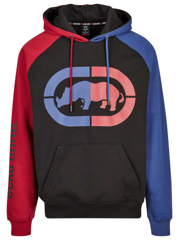 Ecko Kapuzenpullover in black/red/blue