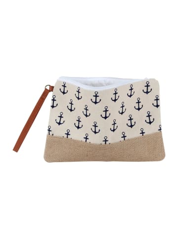 Yuhu Kosmetiktasche Schminktasche Maritim in Beige