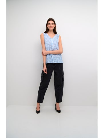 Kaffe Ärmellose Bluse KAamber Regular fit in Vista Blue / Chalk Flower