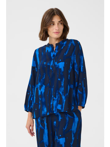 CULTURE Langarm-Bluse CUashley Relaxed fit in Blue Graphic
