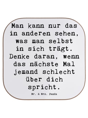 Mr. & Mrs. Panda Untersetzer für Gläser Spruch Mobbing bewältige... in Weiß