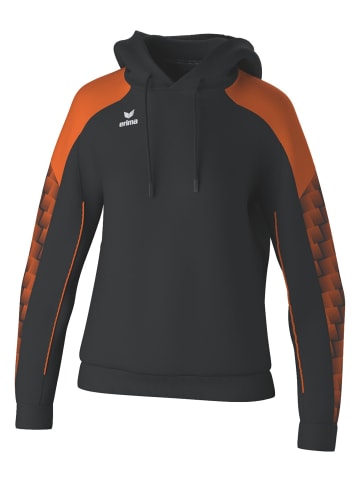 erima Damen Kapuzensweat in schwarz/orange